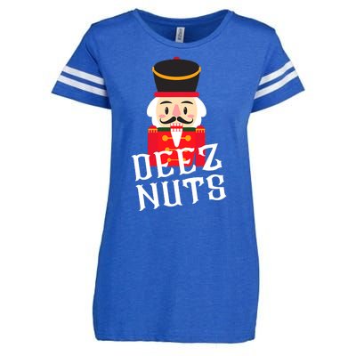 Deez Nuts Nutcracker Nu Funny Christmas Pjs Enza Ladies Jersey Football T-Shirt