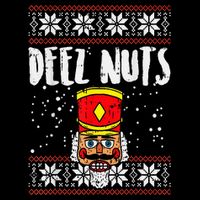 Deez Nuts Nutcracker Funny Ugly Christmas Sweater Flat Bill Trucker Hat
