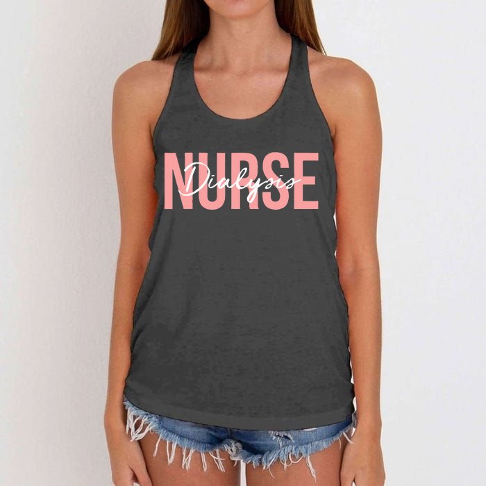 Dialysis Nurse Nephrology Nursing Women's Knotted Racerback Tank