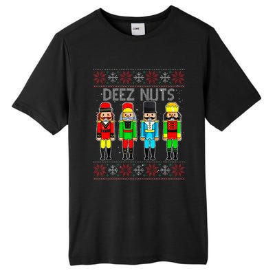 Deez Nuts Nutcracker Ugly Christmas Sweate Xmas Tall Fusion ChromaSoft Performance T-Shirt