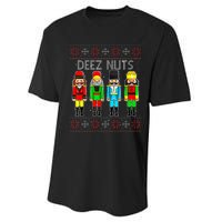 Deez Nuts Nutcracker Ugly Christmas Sweate Xmas Performance Sprint T-Shirt