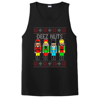 Deez Nuts Nutcracker Ugly Christmas Sweate Xmas PosiCharge Competitor Tank