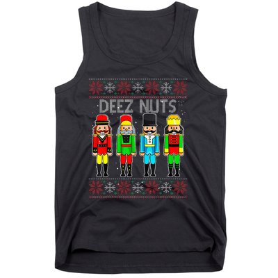 Deez Nuts Nutcracker Ugly Christmas Sweate Xmas Tank Top