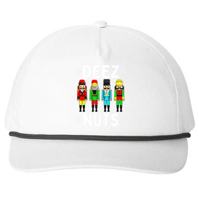 Deez Nuts Nutcracker Funny Xmas Ugly Christmas Snapback Five-Panel Rope Hat