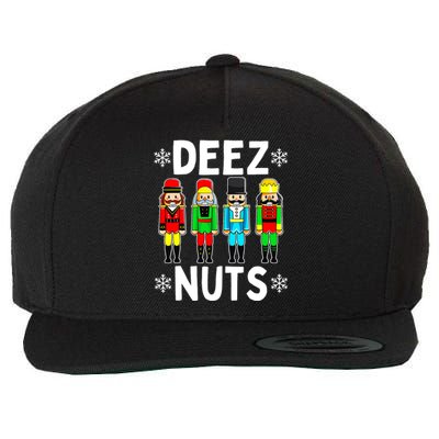 Deez Nuts Nutcracker Funny Xmas Ugly Christmas Wool Snapback Cap