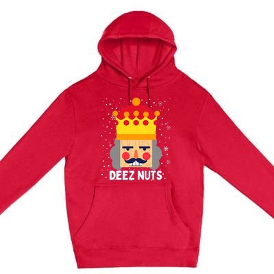 Deez Nuts Nutcracker Funny Ugly Christmas Meme Gifts Premium Pullover Hoodie