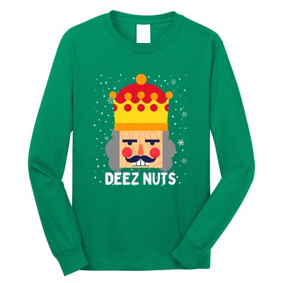 Deez Nuts Nutcracker Funny Ugly Christmas Meme Gifts Long Sleeve Shirt