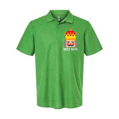 Deez Nuts Nutcracker Funny Ugly Christmas Meme Gifts Softstyle Adult Sport Polo