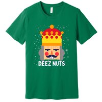 Deez Nuts Nutcracker Funny Ugly Christmas Meme Gifts Premium T-Shirt