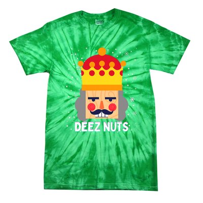 Deez Nuts Nutcracker Funny Ugly Christmas Meme Gifts Tie-Dye T-Shirt