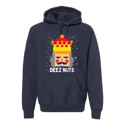 Deez Nuts Nutcracker Funny Ugly Christmas Meme Gifts Premium Hoodie