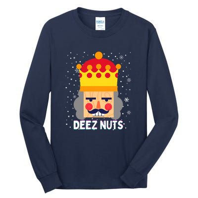 Deez Nuts Nutcracker Funny Ugly Christmas Meme Gifts Tall Long Sleeve T-Shirt