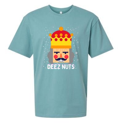 Deez Nuts Nutcracker Funny Ugly Christmas Meme Gifts Sueded Cloud Jersey T-Shirt