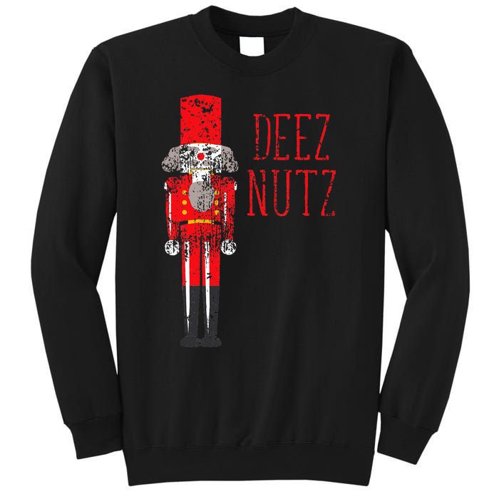 Deez Nutz Nutcracker Distressed Naughty Christmas Sweatshirt