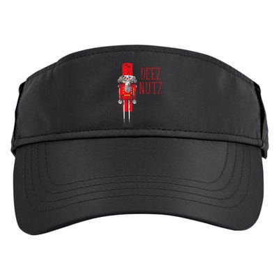 Deez Nutz Nutcracker Distressed Naughty Christmas Adult Drive Performance Visor