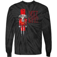 Deez Nutz Nutcracker Distressed Naughty Christmas Tie-Dye Long Sleeve Shirt