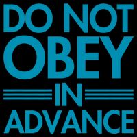 Do Not Obey In Advance Teal Premium Full-Length Apron With Pockets