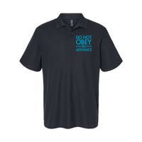 Do Not Obey In Advance Teal Premium Polo