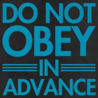 Do Not Obey In Advance Teal Premium Large Microfiber Waffle Golf Towel