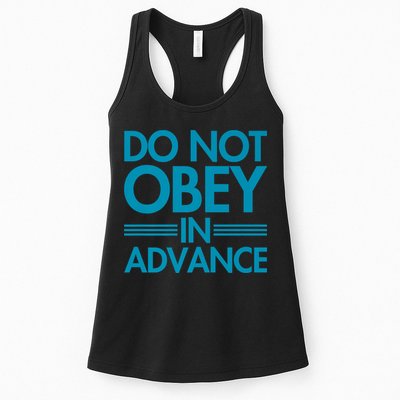 Do Not Obey In Advance Teal Premium Womens Tank Top
