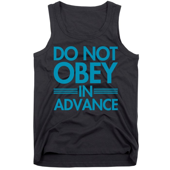 Do Not Obey In Advance Teal Premium Tank Top