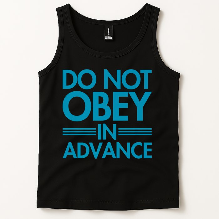 Do Not Obey In Advance Teal Premium Tank Top