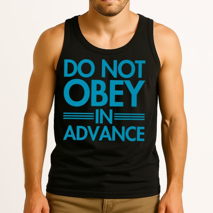 Do Not Obey In Advance Teal Premium Tank Top
