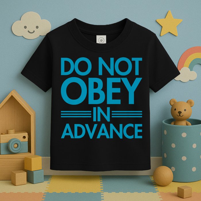 Do Not Obey In Advance Teal Premium Toddler T-Shirt