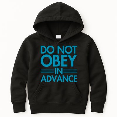 Do Not Obey In Advance Teal Premium Kids Hoodie
