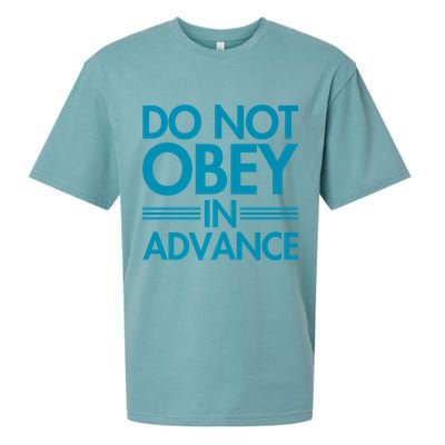 Do Not Obey In Advance Teal Premium Sueded Cloud Jersey T-Shirt