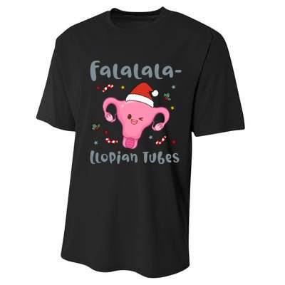 Doctor Nurse Obstetrics Christmas Falalalallopian Tubes Performance Sprint T-Shirt