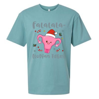 Doctor Nurse Obstetrics Christmas Falalalallopian Tubes Sueded Cloud Jersey T-Shirt