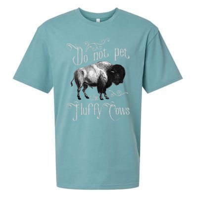 Do Not Pet The Fluffy Cows Bison Buffalo Lover Wildlife Sueded Cloud Jersey T-Shirt