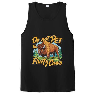 Do Not Pet The Fluffy Cows Bison Yellowstone National Park PosiCharge Competitor Tank