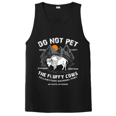 Do Not Pet Fluffy Cows Bison Yellowstone National Park PosiCharge Competitor Tank
