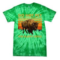 Do Not Pet The Fluffy Cows Funny Bison Buffalo Tie-Dye T-Shirt