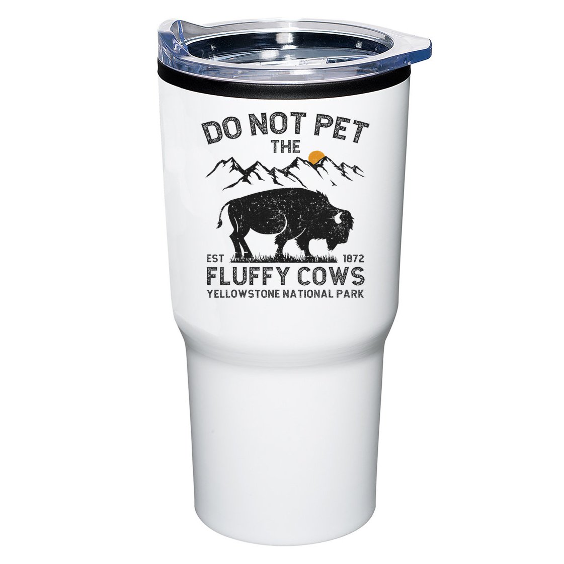 Do Not Pet The Fluffy Cows Yellowstone National Park Cows Tumbler
