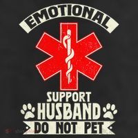 Do Not Pet Emotional Support Husband Funny 11oz C Handle Ceramic Mug
