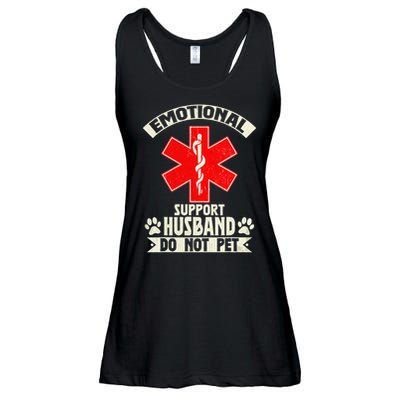 Do Not Pet Emotional Support Husband Funny Ladies Essential Flowy Tank