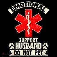 Do Not Pet Emotional Support Husband Funny 16 in Basic Backpack