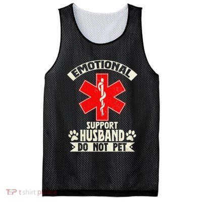 Do Not Pet Emotional Support Husband Funny Mesh Reversible Basketball Jersey Tank