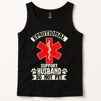 Do Not Pet Emotional Support Husband Funny Tank Top