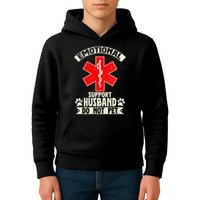 Do Not Pet Emotional Support Husband Funny Kids Hoodie