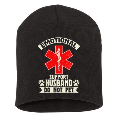 Do Not Pet Emotional Support Husband Funny Short Acrylic Beanie