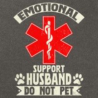 Do Not Pet Emotional Support Husband Funny Cotton Canvas Backpack