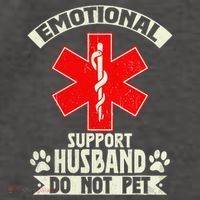 Do Not Pet Emotional Support Husband Funny Vector Backpack