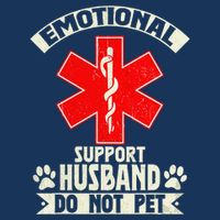 Do Not Pet Emotional Support Husband Funny Infant Baby Jersey Bodysuit