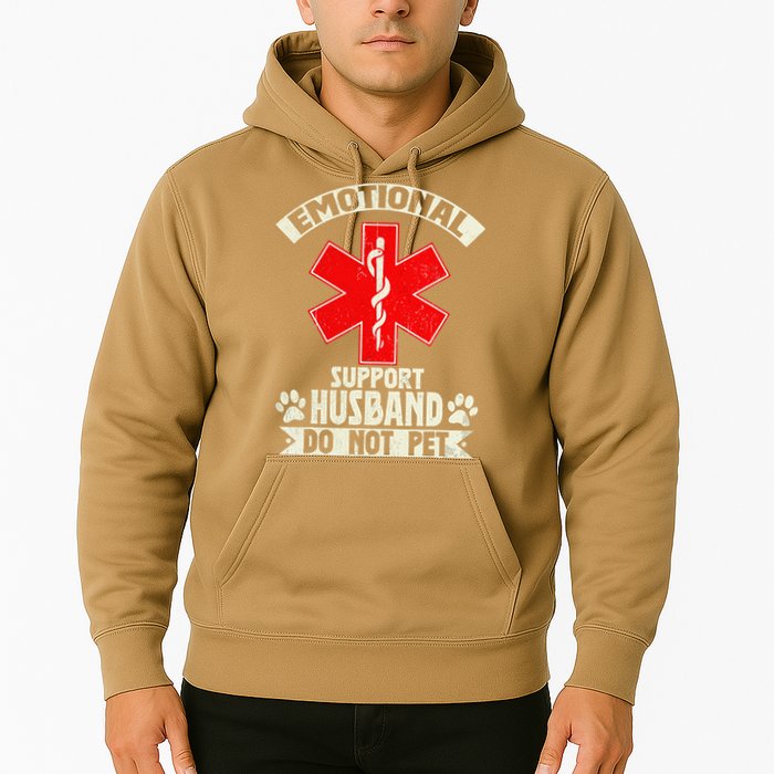 Do Not Pet Emotional Support Husband Funny Hoodie
