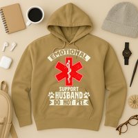 Do Not Pet Emotional Support Husband Funny Hoodie