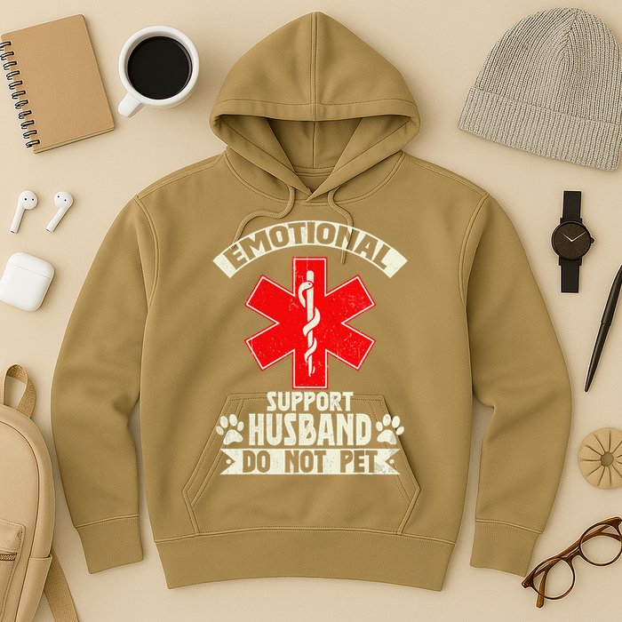 Do Not Pet Emotional Support Husband Funny Hoodie